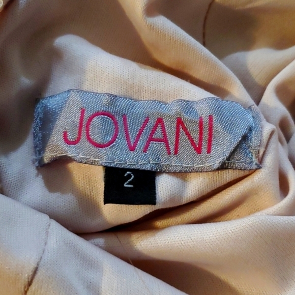 JOVANI ORIGINAL HANDMADE PINK&SILVER STUDDED RHINESTONES COUTURE LINE - Picture 12 of 16